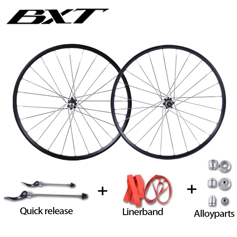 2022 new MTB Mountain Bike Wheelsets 4 Bearing Hub Bike Parts Bike Aluminum Alloy Wheel Sets 28Holes Cycling Wheels free ship