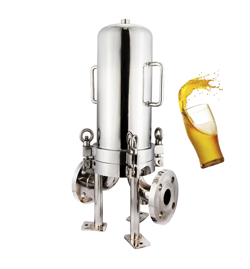 3-Cartridge 20 inch 304 Stainless Steel Liquid Filter Housing for Hydraulic Alcohol Wine