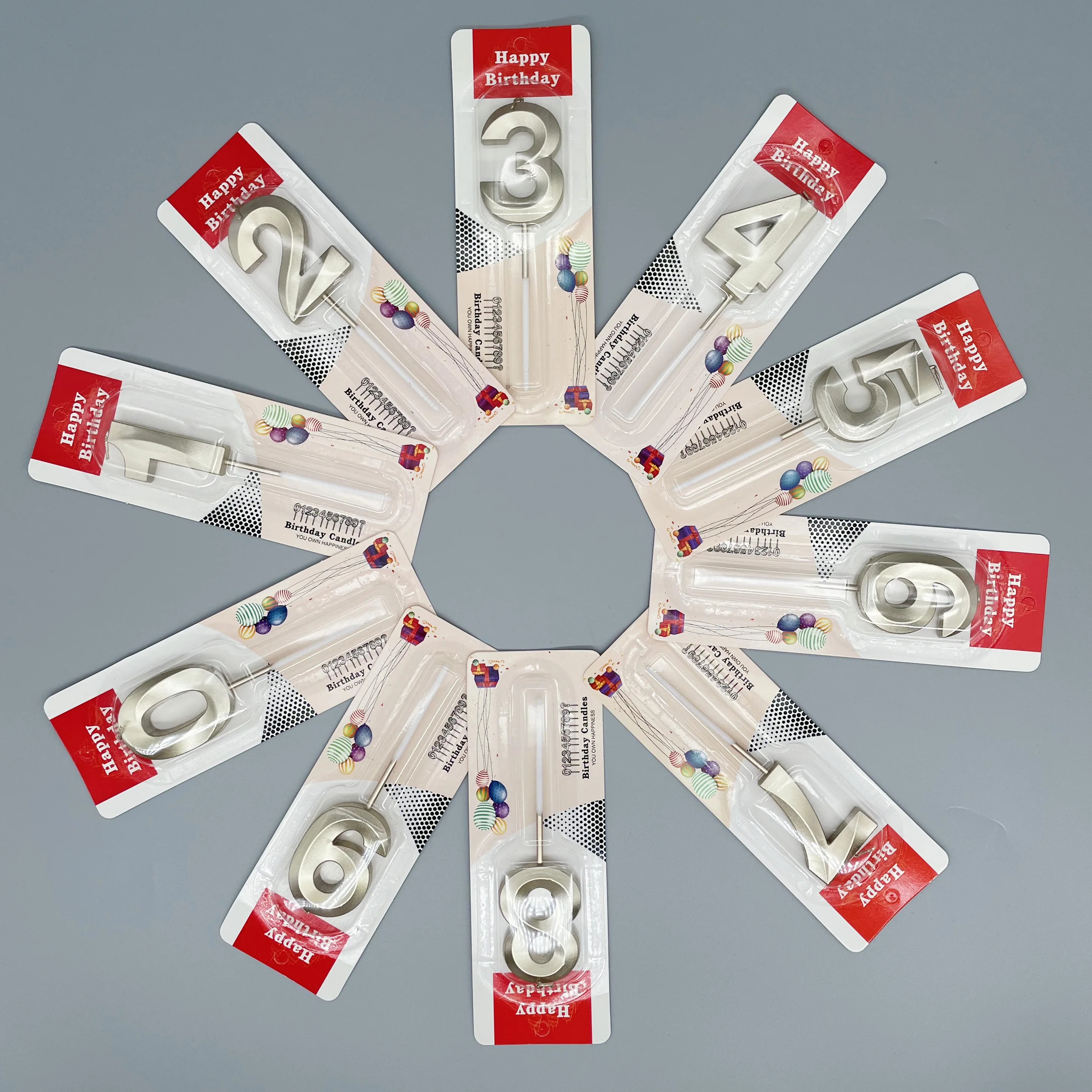 Candela di compleanno Wholesale Festival Celebration Children Adult Creative Party Decoration 3D Gold Number Cake Birthday