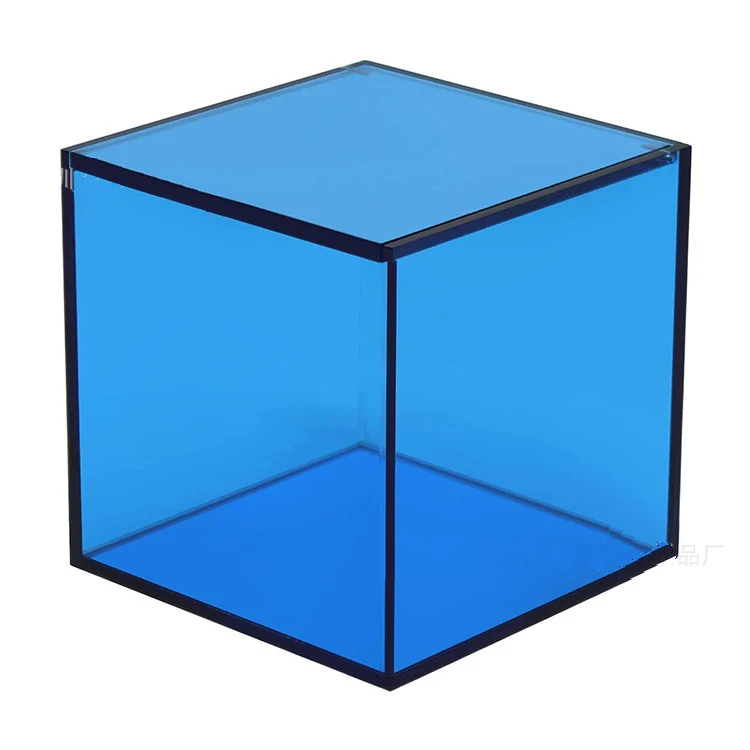 Space saving designer blue acrylic coffee capsule holder storage box coffee pod organizer with lid