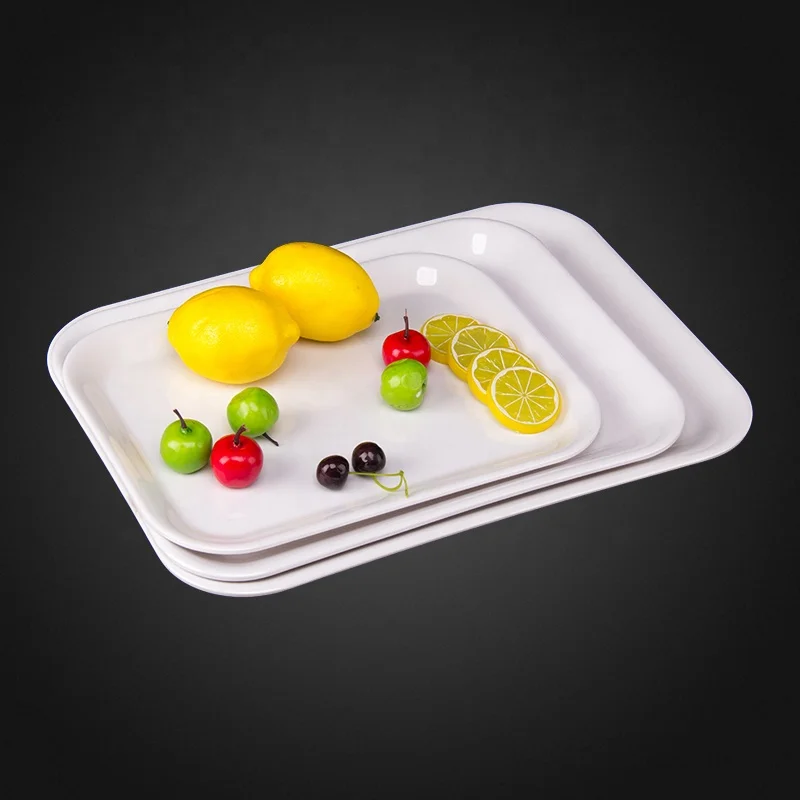 
Trade Assurance Restaurant Hotel Service Tray Cheap Plastic Fast Food Tray Melamine Food Serving Tray 