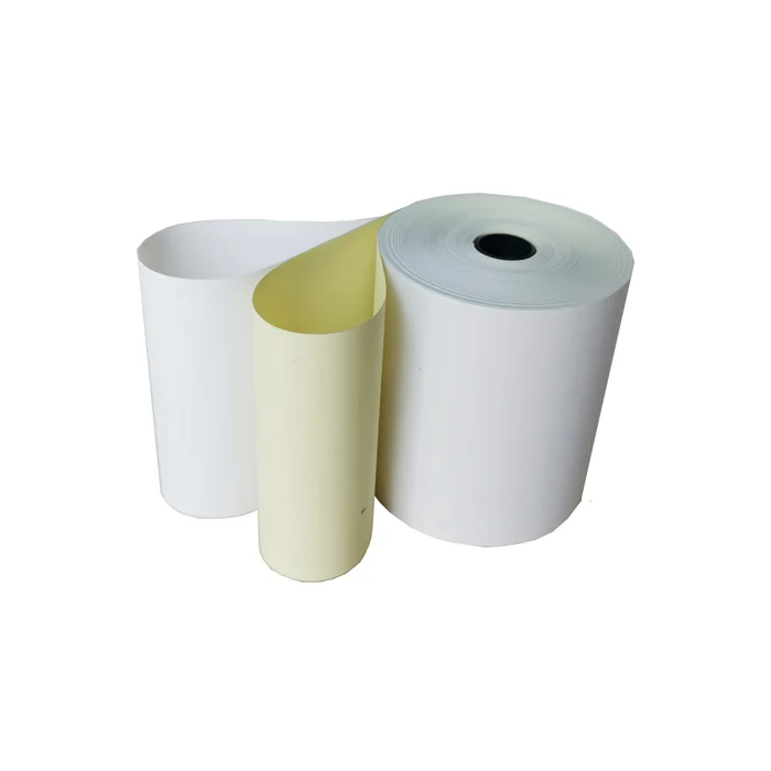 
NCR Carbonless 2ply white+yellow thermal receipt paper rolls 