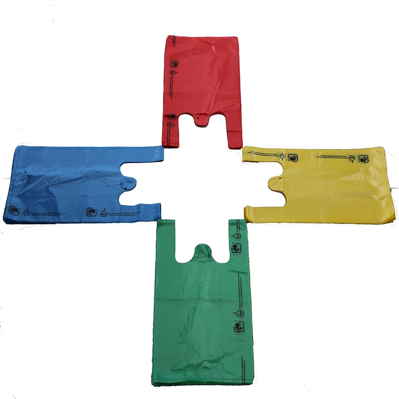 Cornstarch Biodegradable T Shirt Plastic Bags Carry Hdpe/Ldpe Custom Eco Friendly Shopping Bioplastic BagsPopular