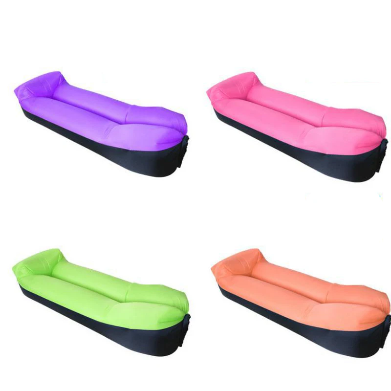New Outdoor Air Sofa Fast Inflatable Laybag Lounger Beach Air Bed Folding Sleeping Bag Lazy Sofa