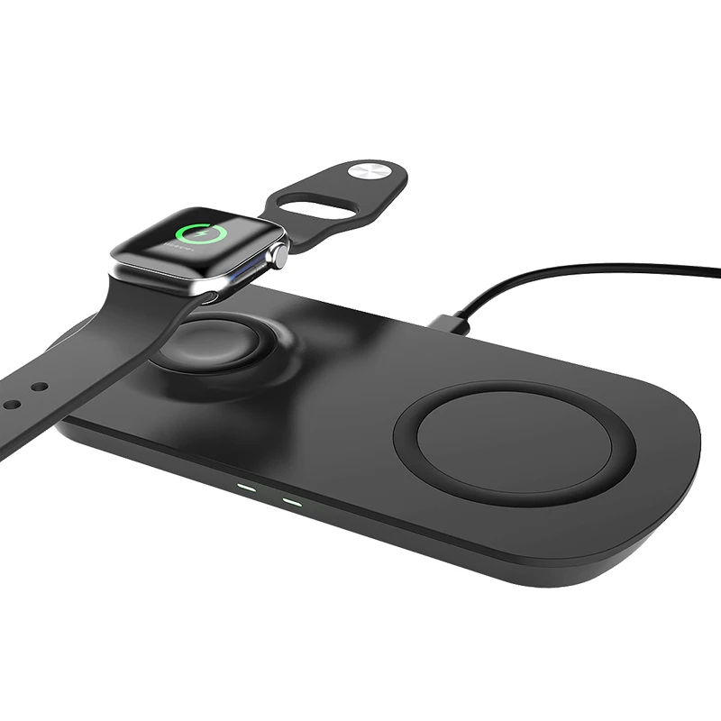 15 Вт Быстрая зарядка Беспроводная зарядная станция для iphone 12 беспроводное магнитное зарядное устройство для apple watch 1,2,3,4,5,6,SE series