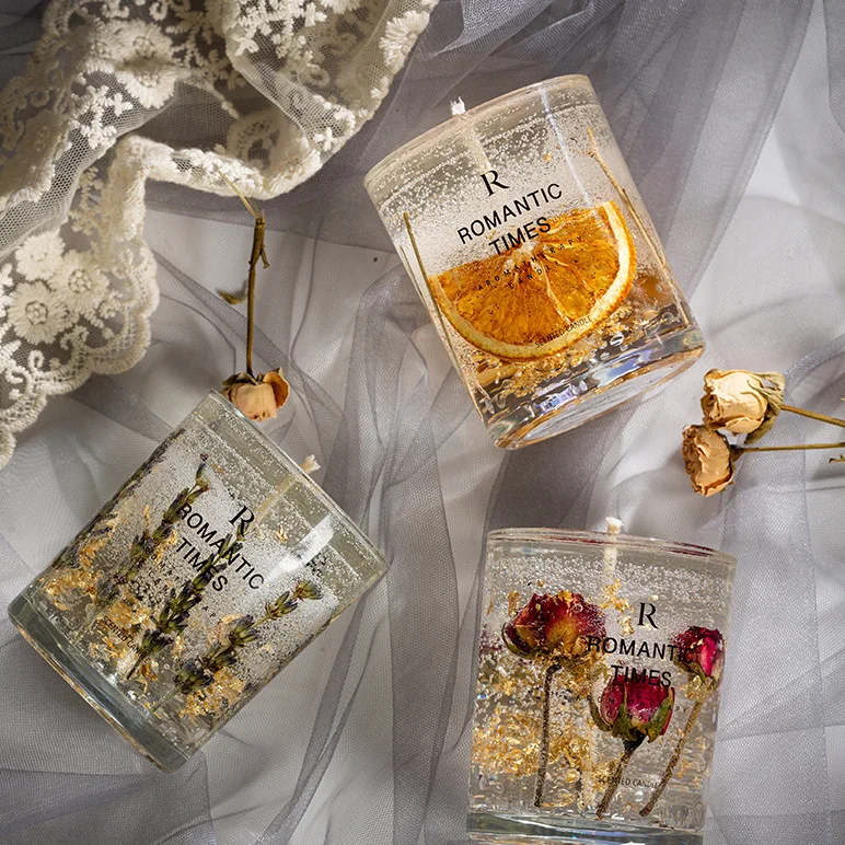 
Jelly Wax Scented Candle Wholesale Essential Oil Candle Festival Gift Box Scented Candle Birthday Custom Gift Printing LOGO 