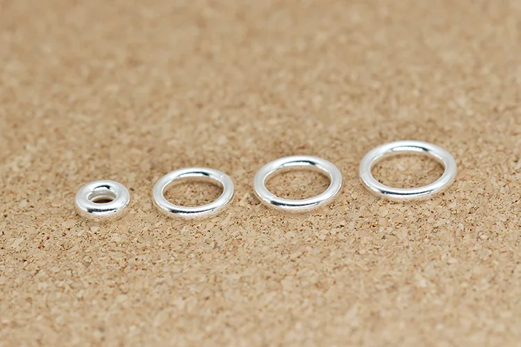 8-14mm Thick 925 Sterling Silver Jump Rings  Round Split Rings Wire Close Ring For Jewelry Making