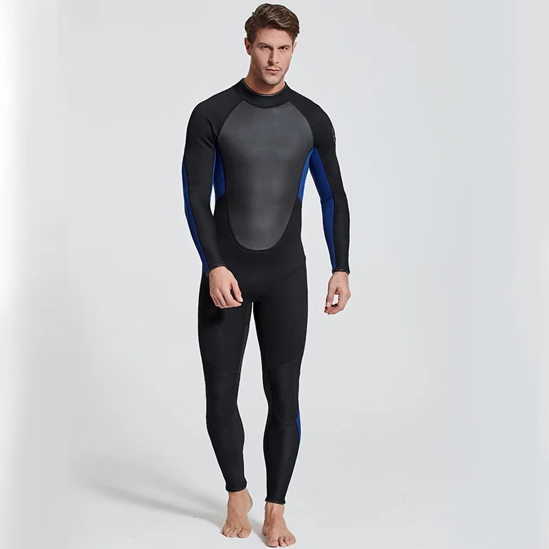 
Wholesale one-piece wetsuit 3mm thick warm cold snorkeling clothing winter swimming male swimwear diving suit fishing suit 