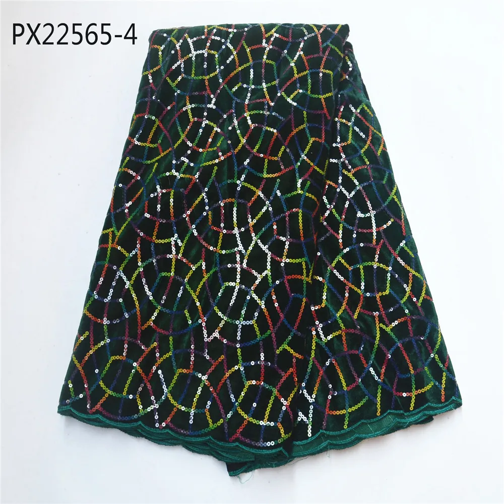 PX22565-1 Orange color African fabric wholesale cotton crochet lace for wedding dress