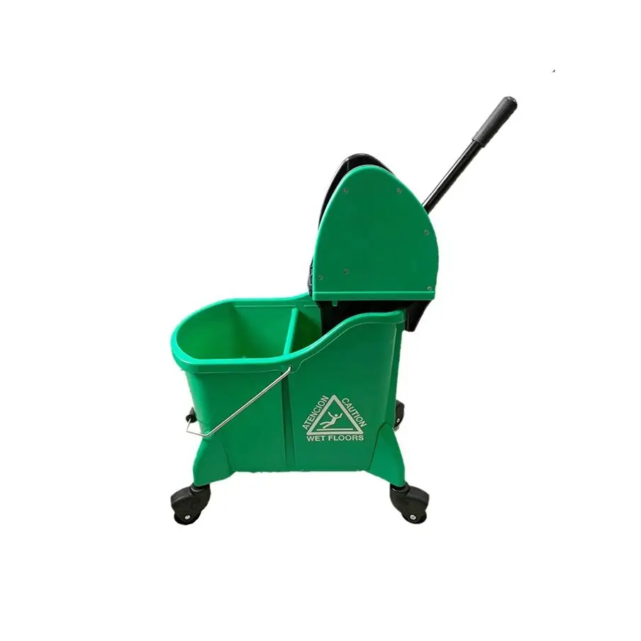 32l 36l Commercial Side Press Yellow Plastic Floor Cleaning Squeeze Mop Bucket With Wringer