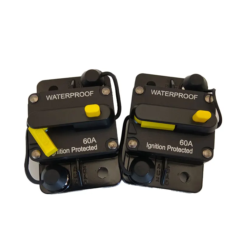 12V 24V Waterproof Automatic Car Fuse Switch Reset Replace Fuse Self-Recovery Block 60A Dc Circuit Breaker Block