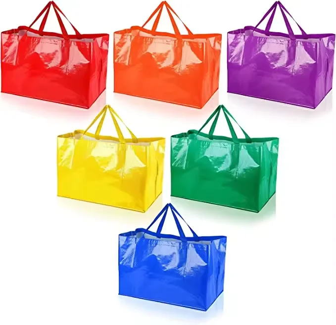 New Design customized laminated woven bag advertising recyclable reusable shopping tote bags portable woven pp bag