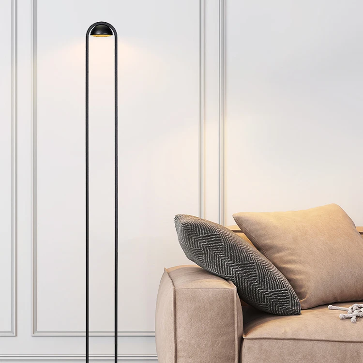New Product Contemporary Style Living Room Home Indoor Decor 7W Smart Dimmable Lighting  Black Floor Standing Lamp