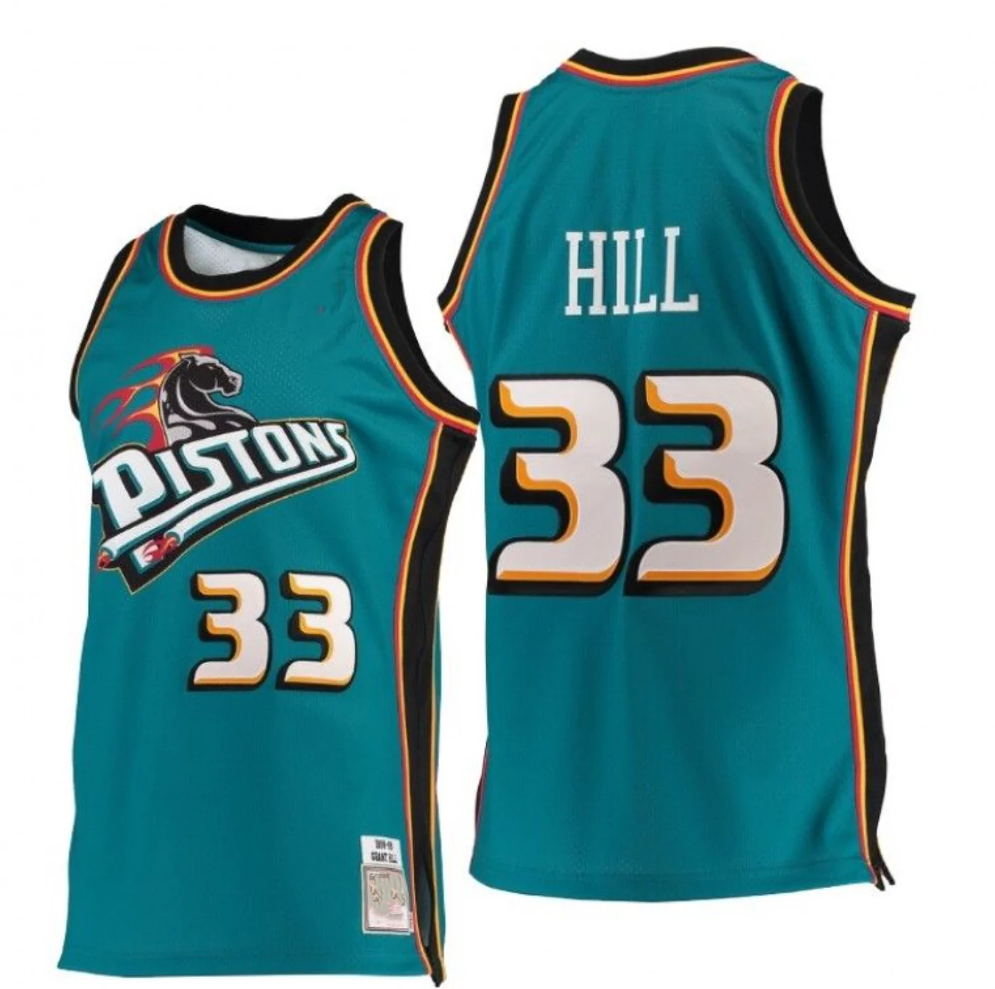 Drop Shipping Cheap Stitched Retro 1998-99 Basketball Jersey Detroit Piston 33 Hill