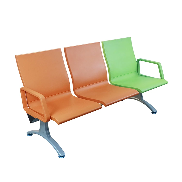 High Quality Custom Leather Metal Furniture Beauty Salon 3-Seater Reception Hospital Airport Waiting Room Chairs