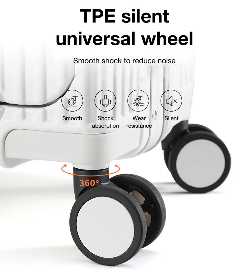 2023 New Design Multifunctional Front Open Luggage Aluminum Suitcase Travel Bag With Usb Charger And Cup Holder