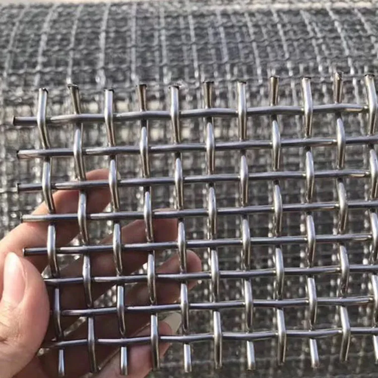 Woven Wire Mesh Square Hole Shaped For Mine Sieving Black steel 65 Mn Steel Crimped Wire Mesh Corrosion Resistant Crimped