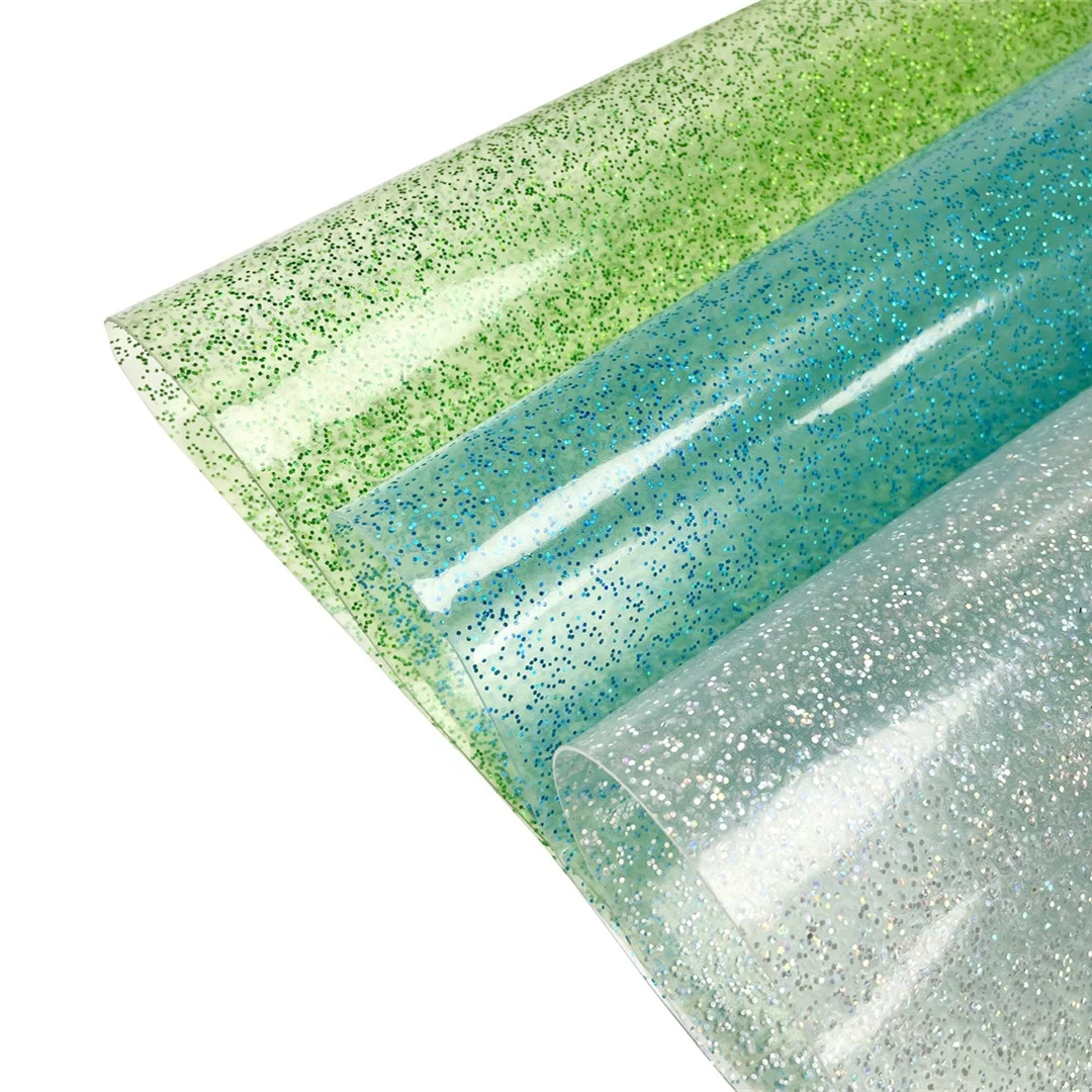 Colorful Laser Round Grain glitter TPU  Artificial Leather, Thickness 0.8mm, TPU For Shoes And Bags