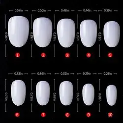 New Short Shape 500Pcs/Bag Nail Tips Transparent Natural Color Oval Nails