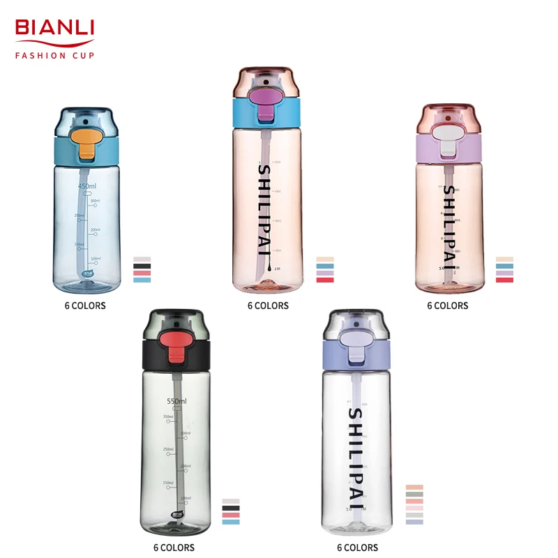 Portable Nice Drinking Motivational Personalised Transparent Portable Reusable Custom Bpa Free Water Bottles