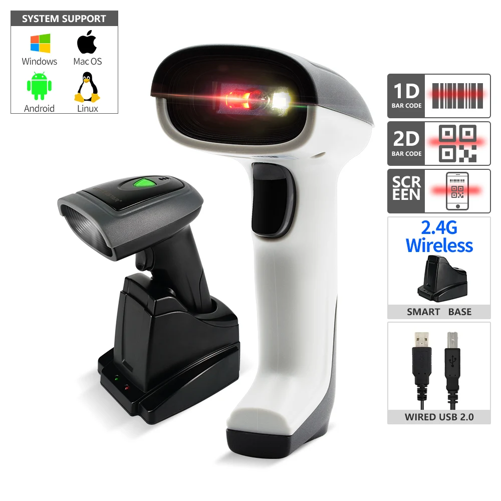 2D qr code bar code reader wireless  FOR supermarket, warehouse , logistics, ticket barrier X-1901C