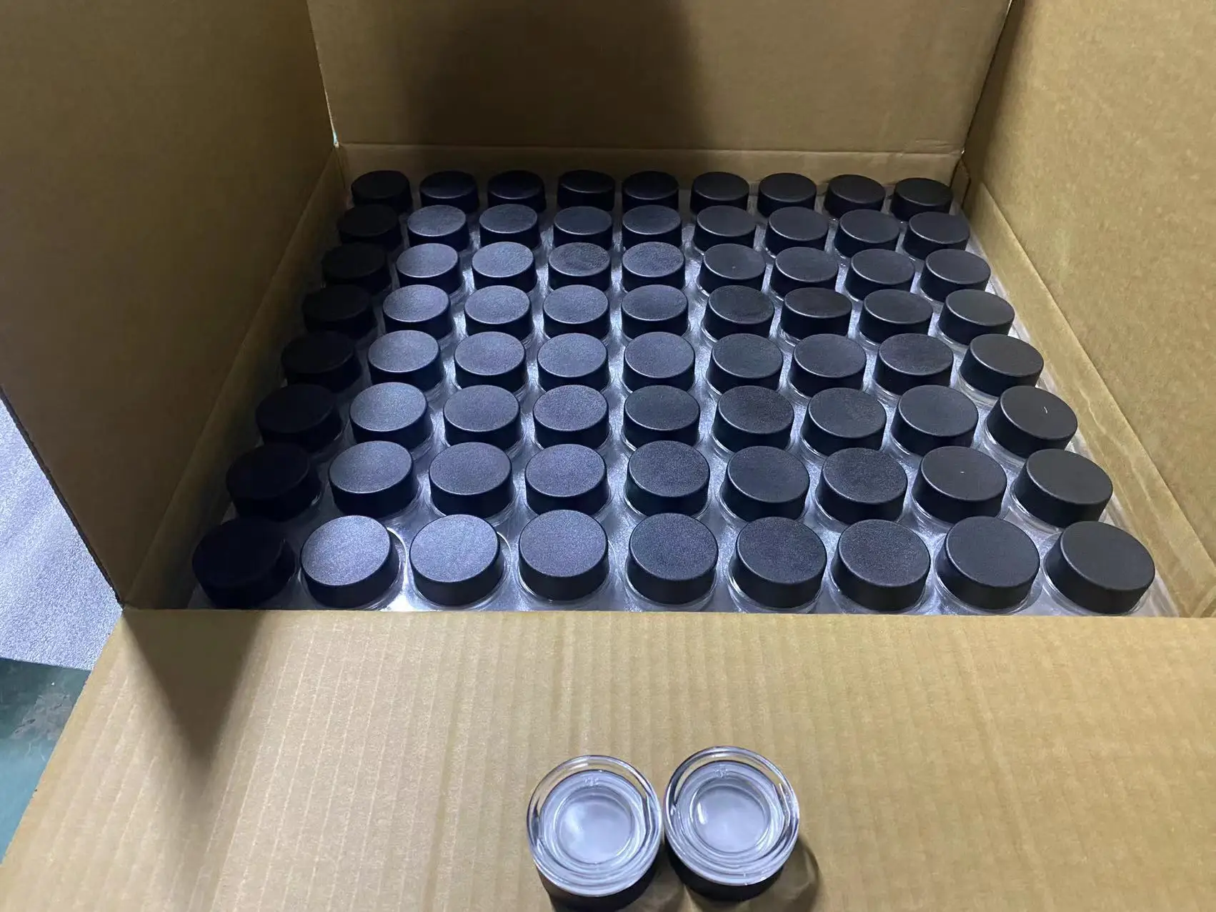 Factory Price Clear Glass Thick Wall Concentrate Jars 3g 5g 7g 9g with Child Resistant PP Closures