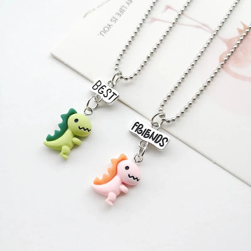 Guangchuang BFF Best Friend Necklace Ornament Resin Cartoon Doll Little Dinosaur Children Necklace N1177