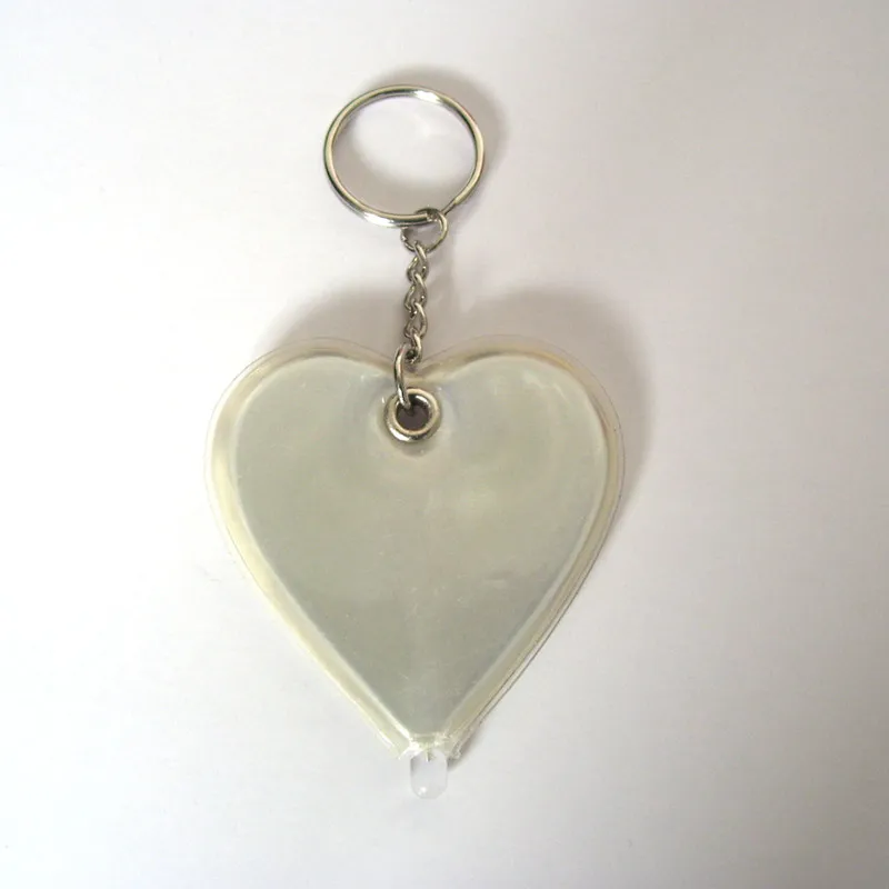 Factory Customized Shape Plastic Reflector Pendant Key Holder Diamond Shaped Reflective Keyring With Full Color Print
