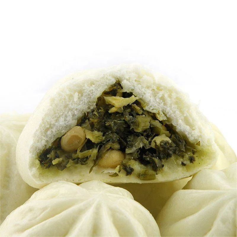 Steamed Bun Stuffed with Pickled Vegetable Chinese Sauerkraut Bun Potherb Mustard Bun