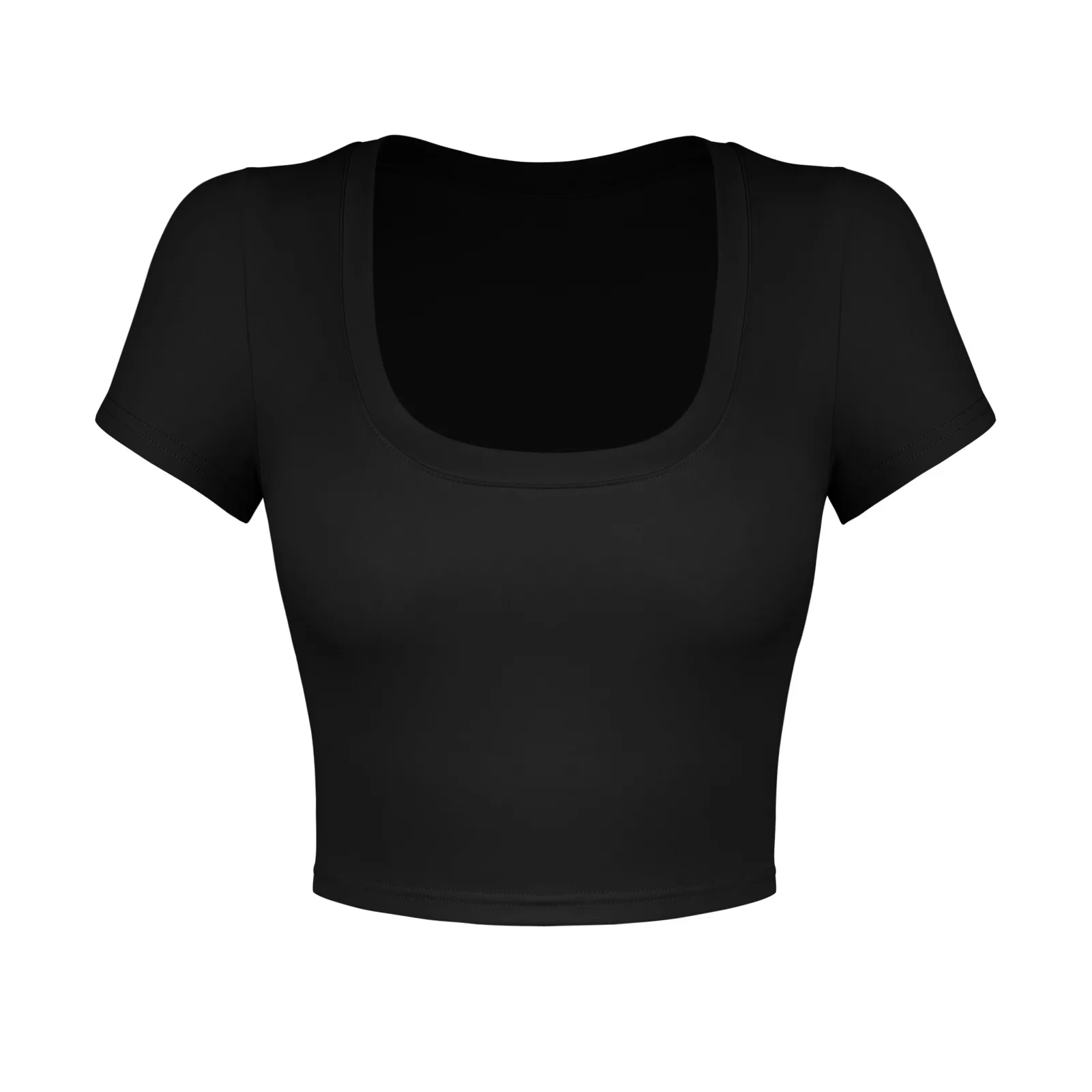 Custom Wholesale Summer Blank Casual Woman Sweat Short Shirts Slim Fit Women Sexy Crop Top T Shirt