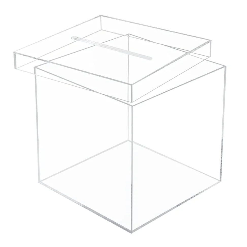 Подарочная коробка для денег с прозрачной крышкой современный акриловый бокс свадебных карт 10 дюймов