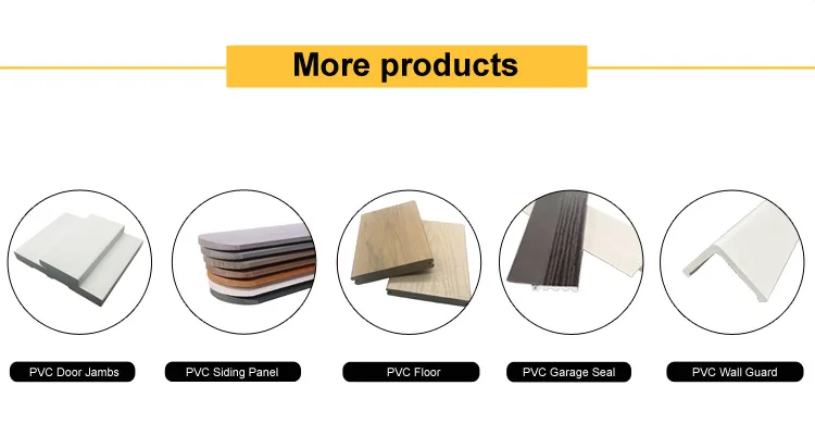 Wholesale Trim Smooth Door PVC Profile Jamb Frame for Exterior