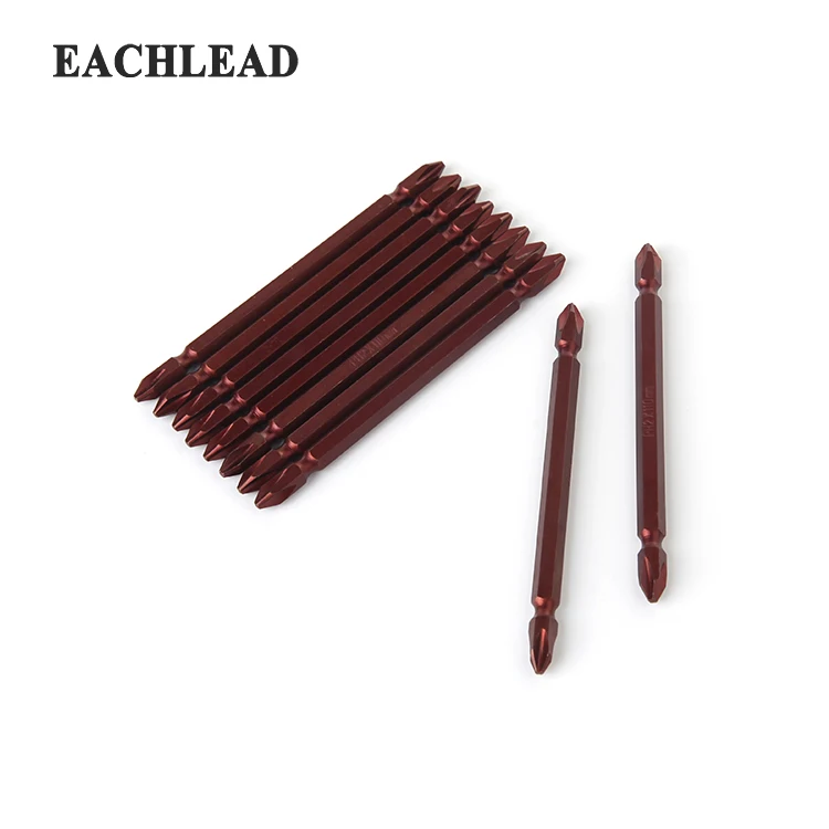 
High Quality Security Ph2 Head Type Vermilion Surface Treatment Screwdriver Bit 10pcs Set 