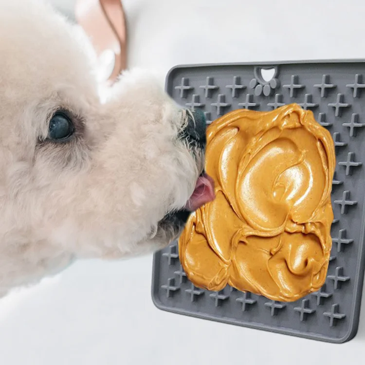 
Factory manufacture dog shape silicone suction placemat dog mat With Strong Suction Cup Distraction For Dogs 