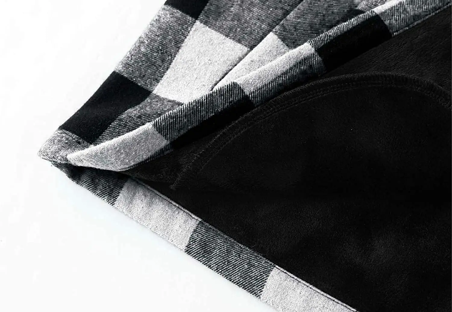 High Quality Plaid Men Plaid Flannel Jacket printed fleece jacket Warm Vintage Sherpa Lined Fleece Plaid Flannel Shirt Ja