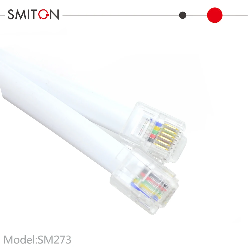 Black Patch Cord 6C RJ12 6PIN CABLE