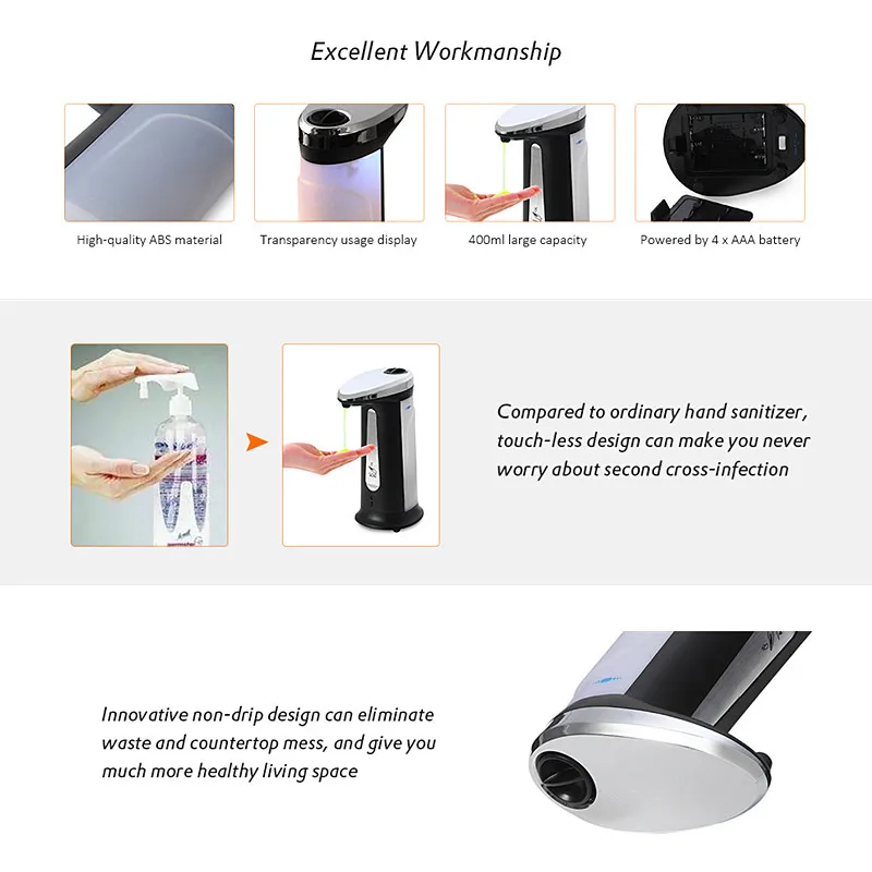 Luxury infrared induction sensor plastic hand wash gel soap dispenser mounted foam automatic liquid soap dispensers touchless