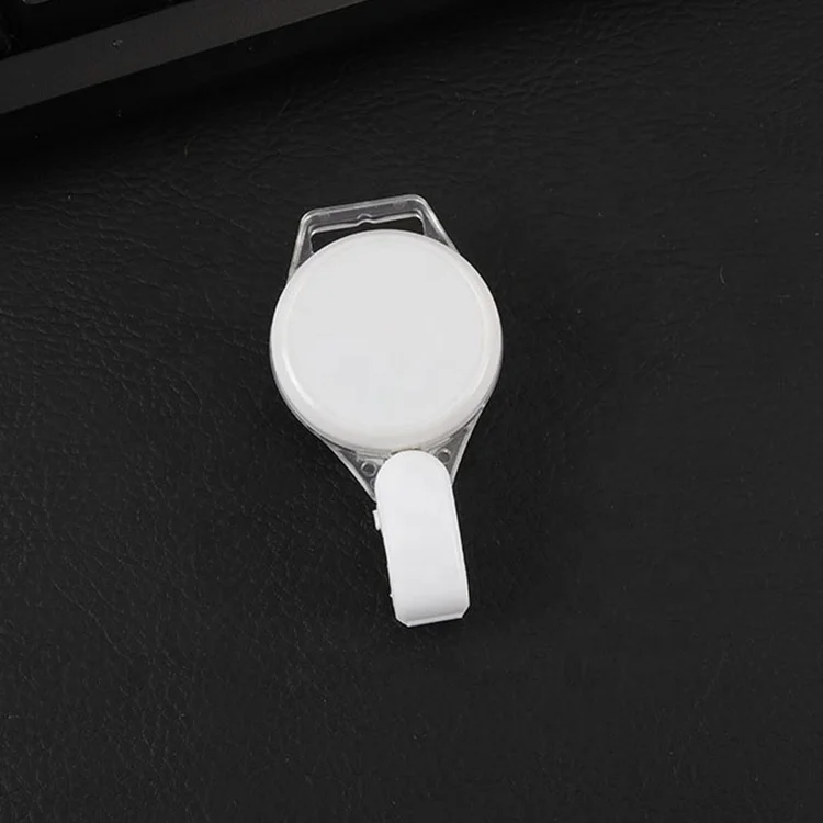 Custom Logo Branded Fancy Round Plastic Lanyard Retractable Badge Reel with 360 Rotatable Blip on the Back & a 15mm Lanyard Hole