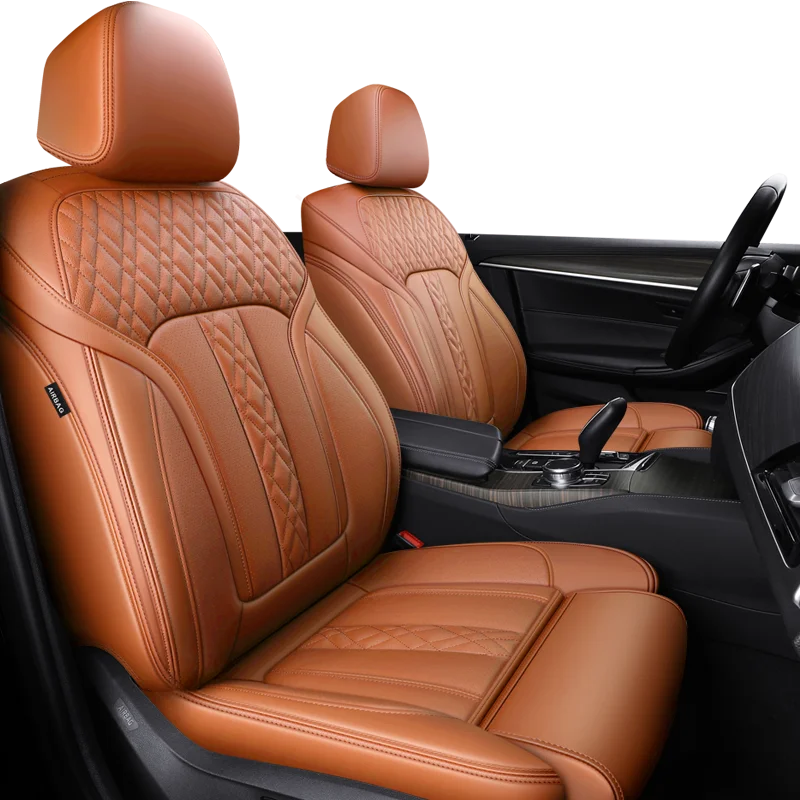 Custom Fit Car Accessories Seat Covers for 5 Seats Luxury Genuine Leather Middle Part Specific for Bmw 7 5 3 1 Series X5 X3 X1