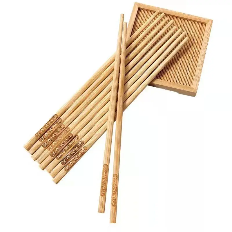 Round Bamboo Chopsticks Hot Sale Bamboo Chopsticks Home Cutlery Natural Bamboo Case Chopsticks