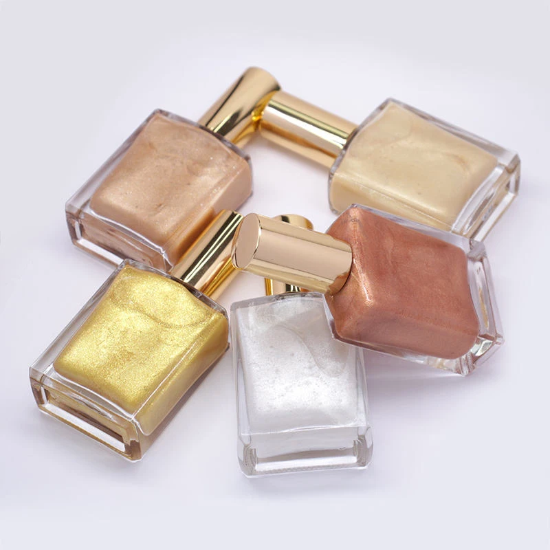 Private Label Body Shimmer Cream Makeup Body Shimmer Oil liquid Highlighter Brightening Sexy Glow Glitter Highlighter