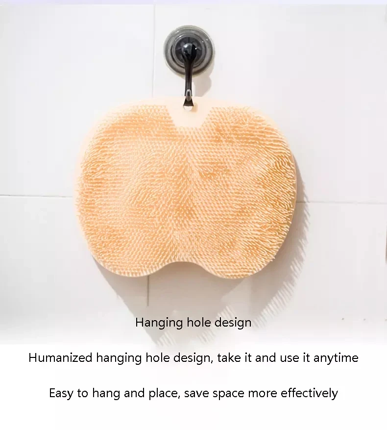 Foot Scrubber Massager Cleaner For Shower,Back Massage Pad With Suction Cup