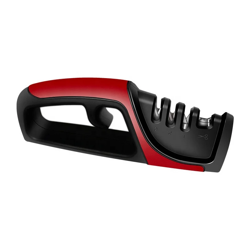 4-Stages Kitchen Easy Use Multi Purpose Scissor Manual Knife Sharpener
