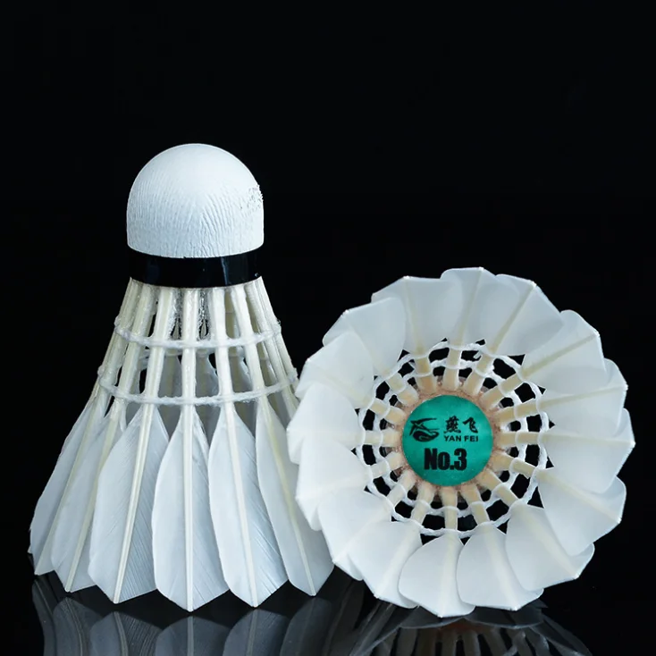 Wholesale customized high quality training level duck feather badminton shuttlecock