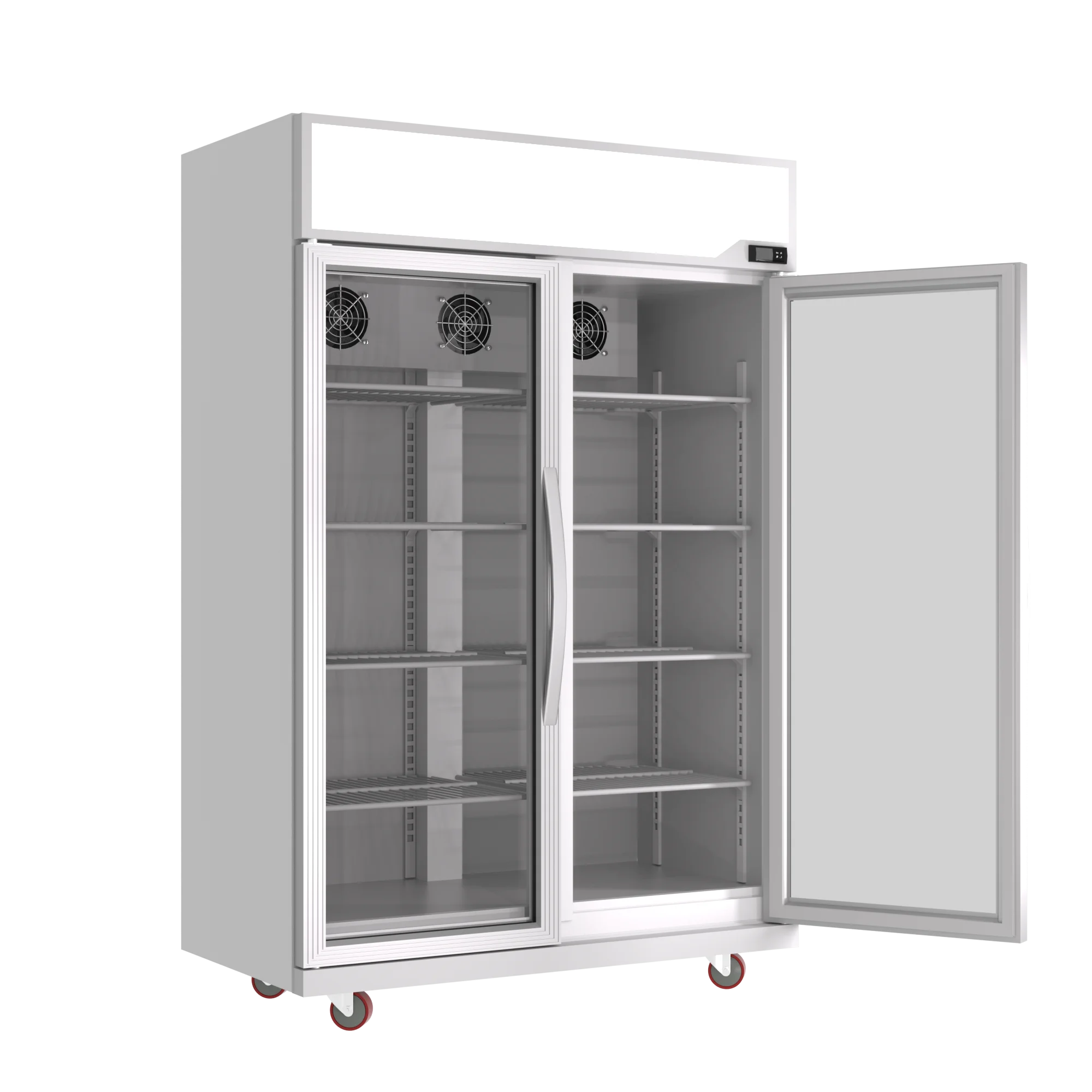 Supermarket Bar Store Cinema Beverage Cold Soft Drink Glass Door Display Showcase Freezer