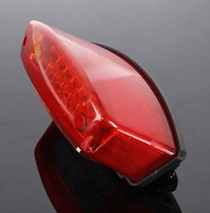 12V Moto Rear Lights Lamp Cafe Racer Taillight LED Motorcycle Tail Brake Stop Light Chopper Bobber Scooter Refit 16*6*9CM CN;SHG