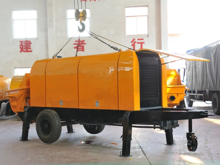 70/45 m3/h output Concrete Trailer Pump  HBT6016C-5S Trailer Diesel Concrete Line Pump