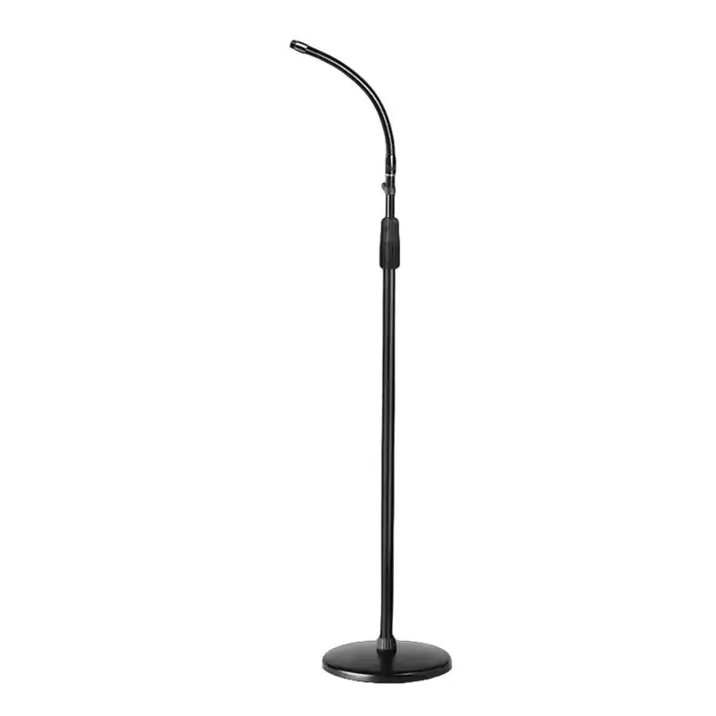 OEM Heavy Duty Round Base Adjustable floor Round Microphone Stand with goose neck