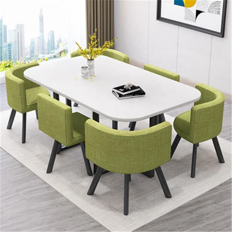 Luxury Stainless Steel Leg Marble Top Dining Desk Furniture Imported Modern Living  Room Chaires Dining Tables Set