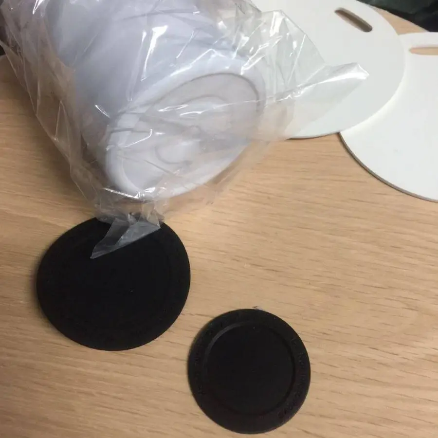 50 54 56 58 mm Silicone Bottom skinny sublimation Tumbler Mat Protective Anti Slip Rubber Base with 3M Self-adhesive Adhesive